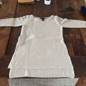 White House Black Market Beige Knit Dress